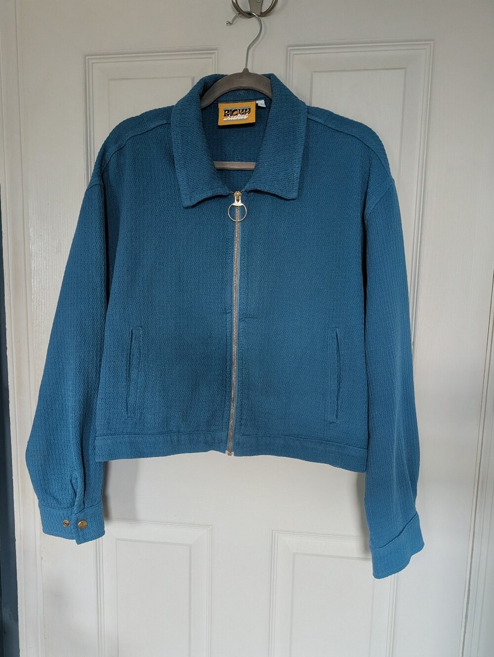 Big Bud Press Teal Ricky Bomber Jacket Sz Small (Med/Lg)